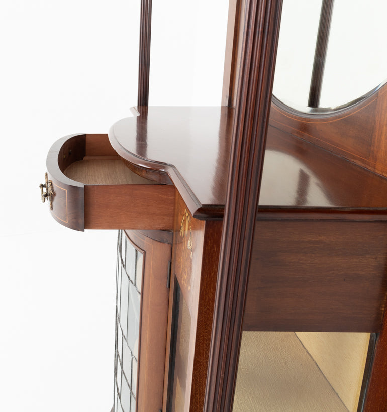 Impressive Art Nouveau Mahogany Display Cabinet