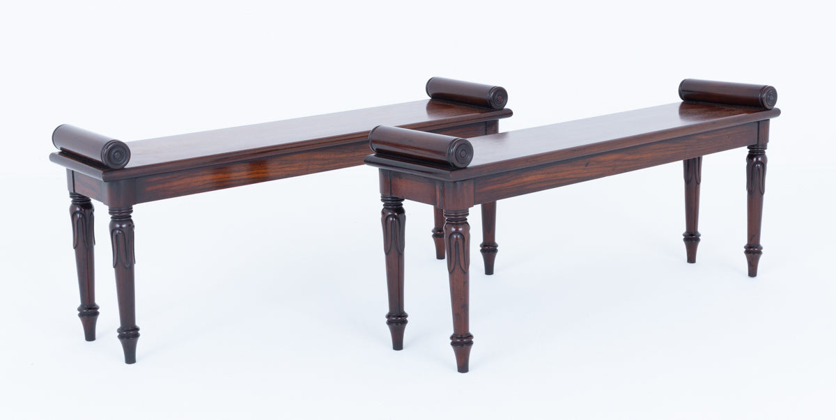 Pair of William IV Rosewood Window Seats