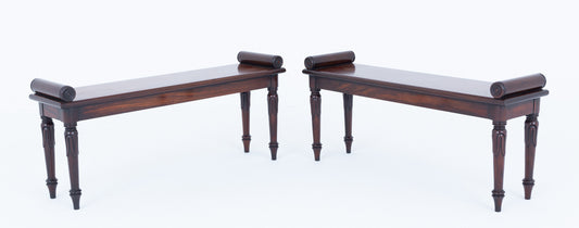 Pair of William IV Rosewood Window Seats
