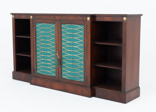 Regency Style Mahogany Breakfront Side Cabinet