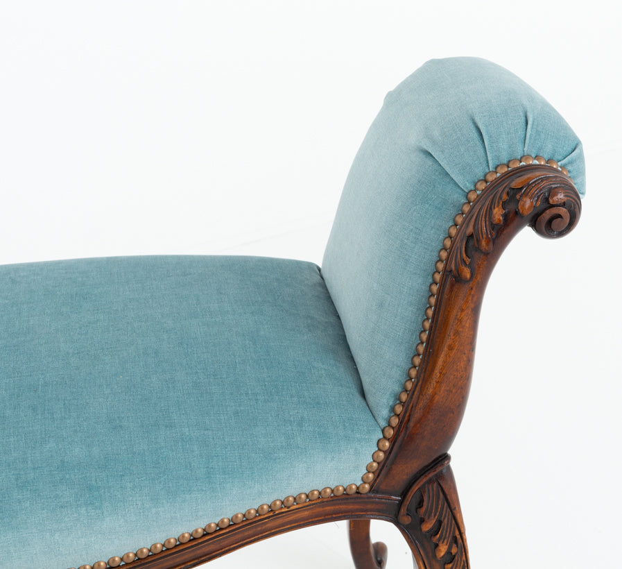 Superb Pair of Hepplewhite Style Mahogany Window Seats
