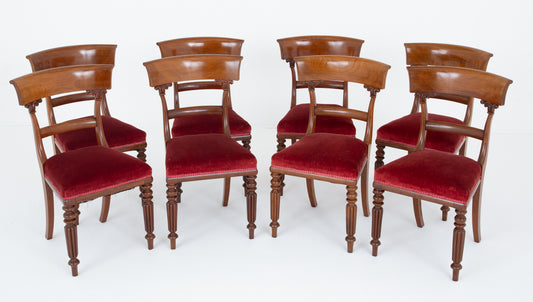 Set of 8 William IV Mahogany Dining Chairs