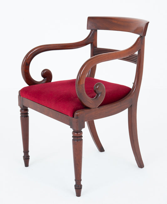Late Regency Mahogany Desk Chair