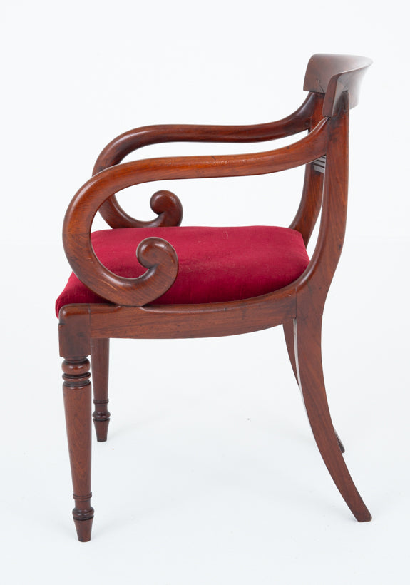 Late Regency Mahogany Desk Chair