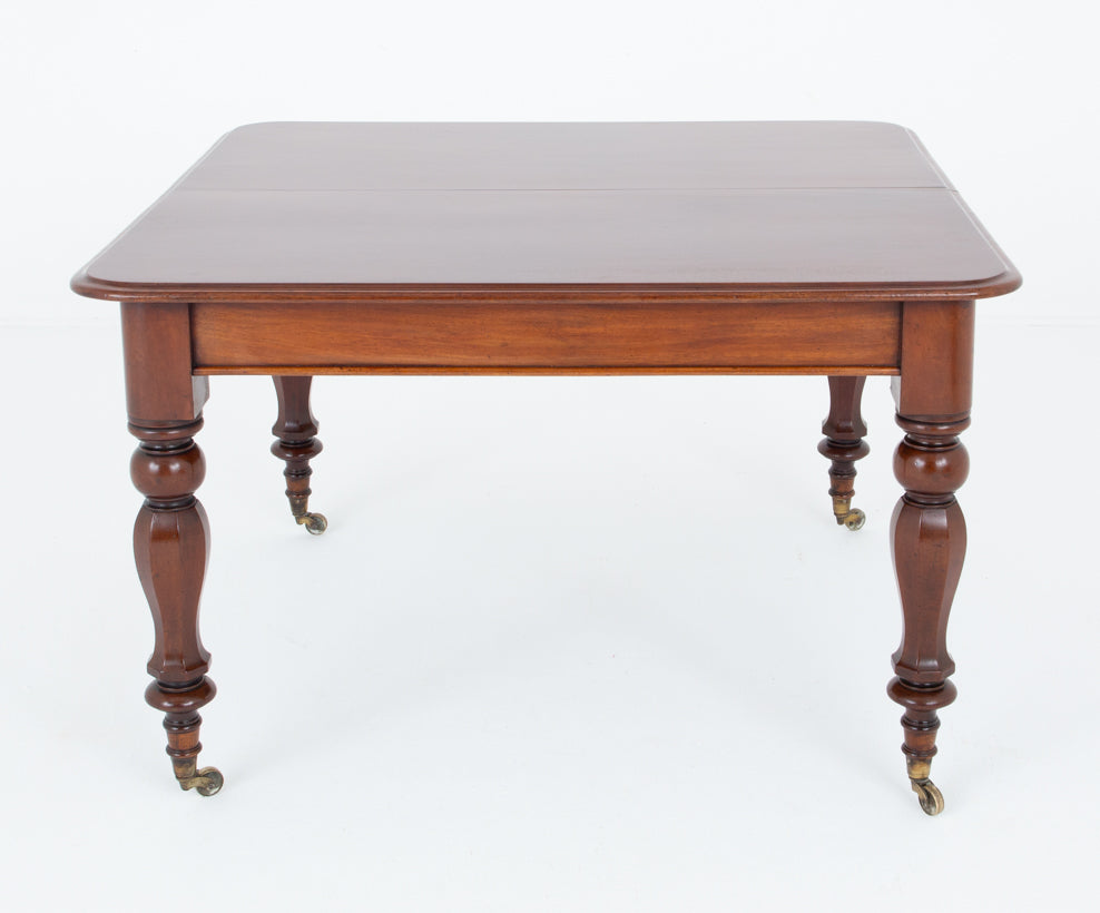 Victorian Mahogany 1 Leaf Extending Dining Table