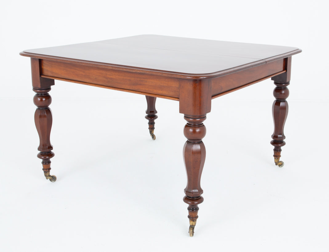 Victorian Mahogany 1 Leaf Extending Dining Table