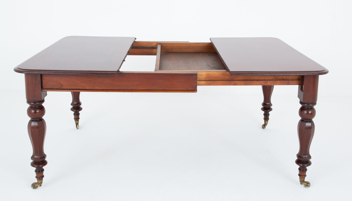 Victorian Mahogany 1 Leaf Extending Dining Table