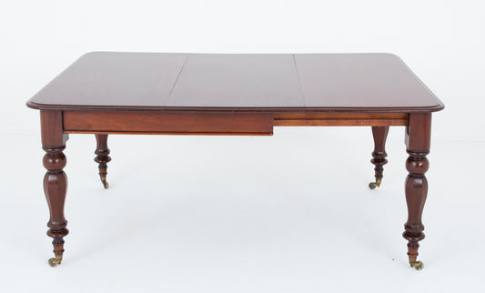 Victorian Mahogany 1 Leaf Extending Dining Table