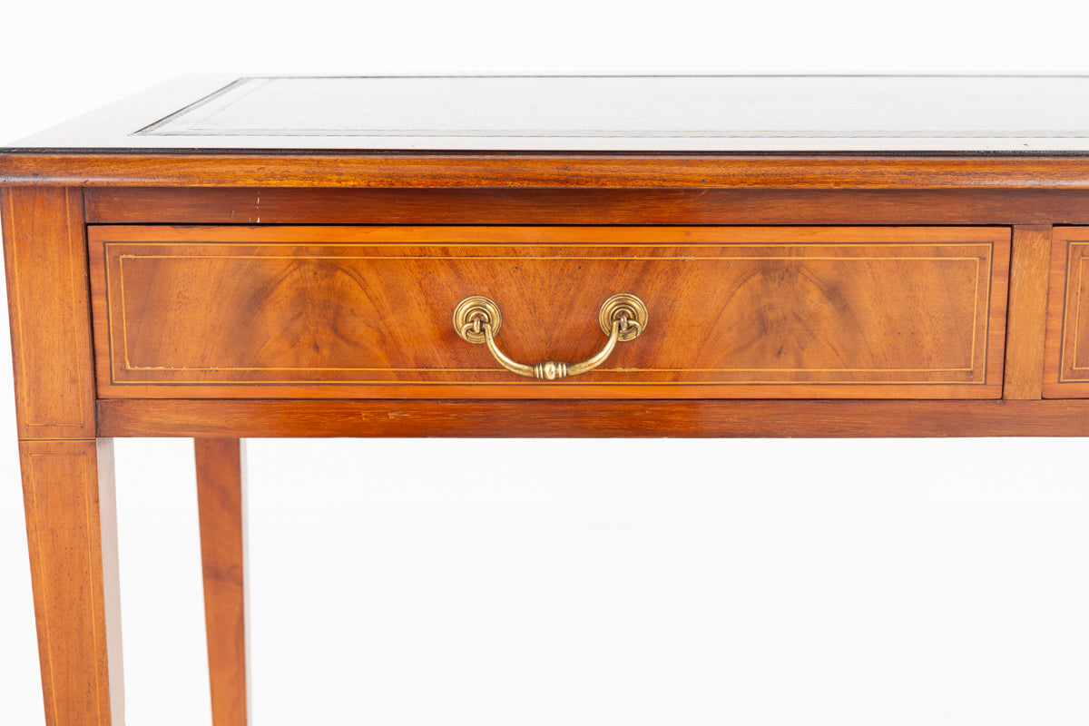Sheraton Revival Mahogany 2 Drawer Writing Table