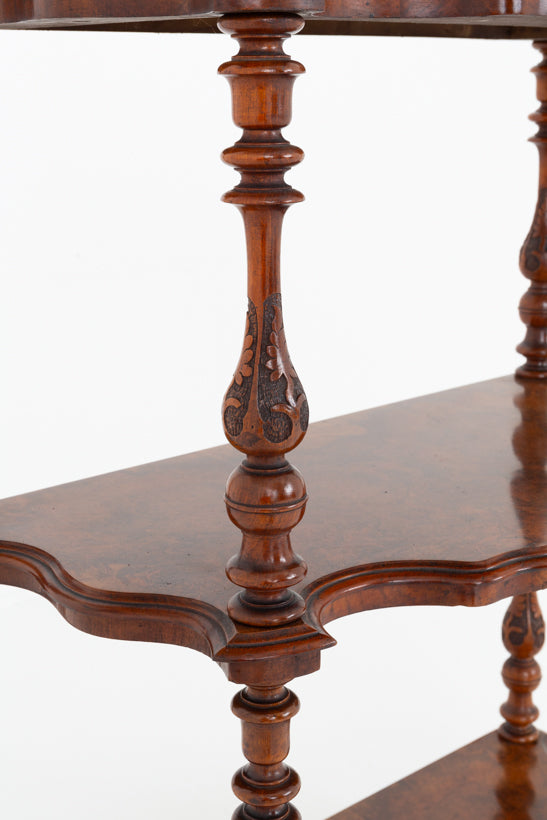 Excellent Quality Victorian Burr Walnut Whatnot