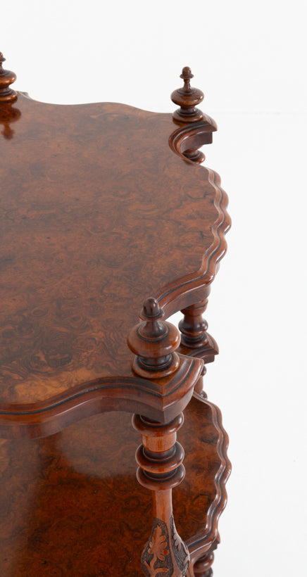 Excellent Quality Victorian Burr Walnut Whatnot