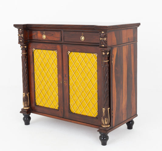 Superb William IV Rosewood Side Cabinet