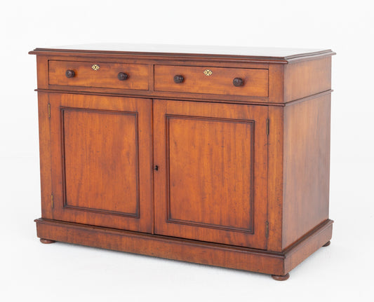Victorian Mahogany 2 Door Side Cabinet Turned Feet