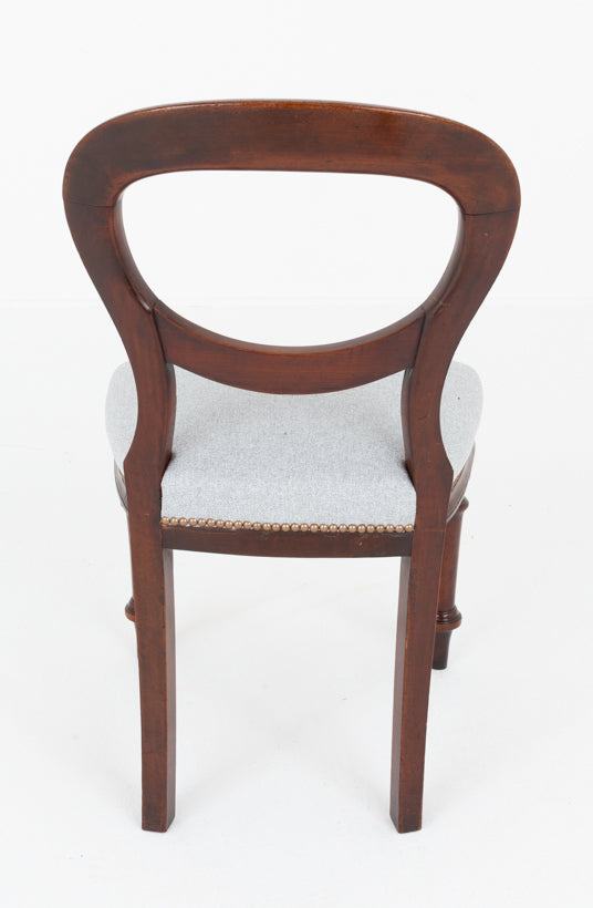 Set of 6 Victorian Mahogany Balloon Back Dining Chairs