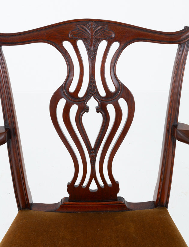 Set of 8 Mahogany Hepplewhite Style Dining Chairs