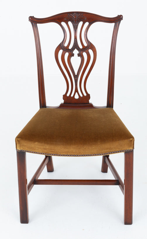 Set of 8 Mahogany Hepplewhite Style Dining Chairs