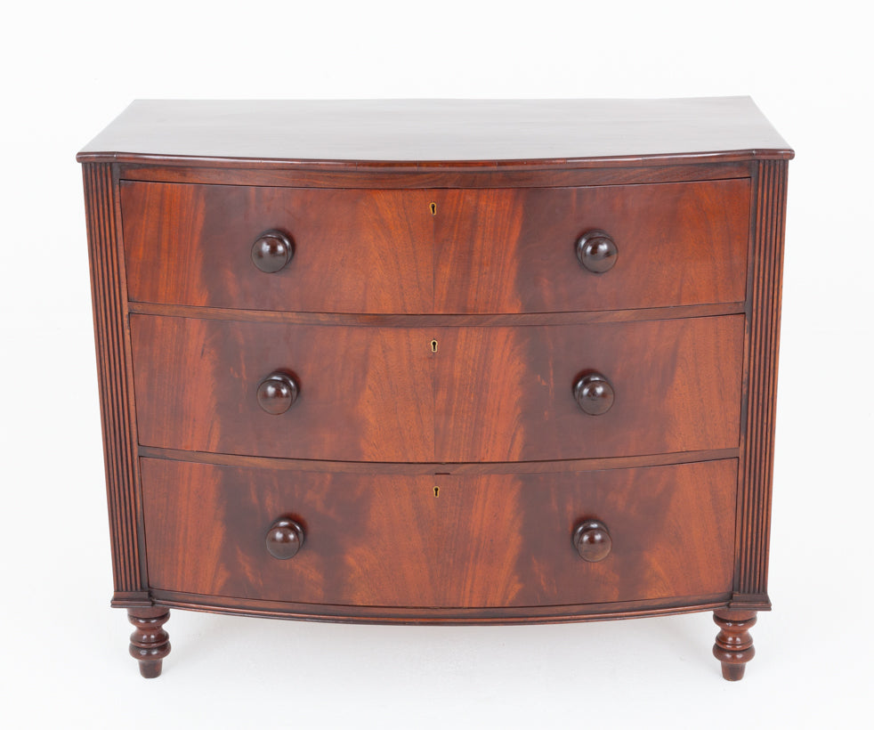 Regency Mahogany Bow Fronted Chest of Drawers