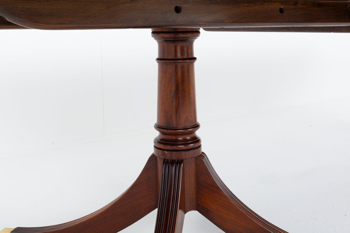 Mahogany Regency Revival 2 Pedestal Dining Table