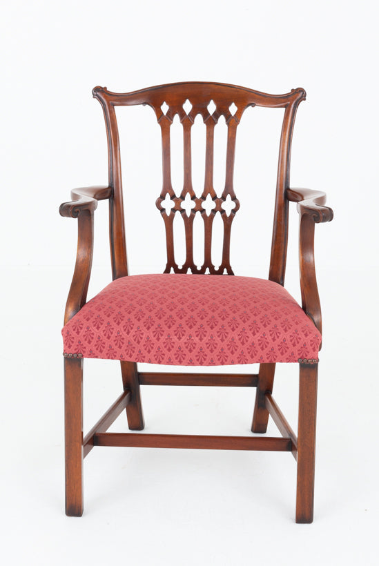 Set of 10 Mahogany Chippendale revival Chairs