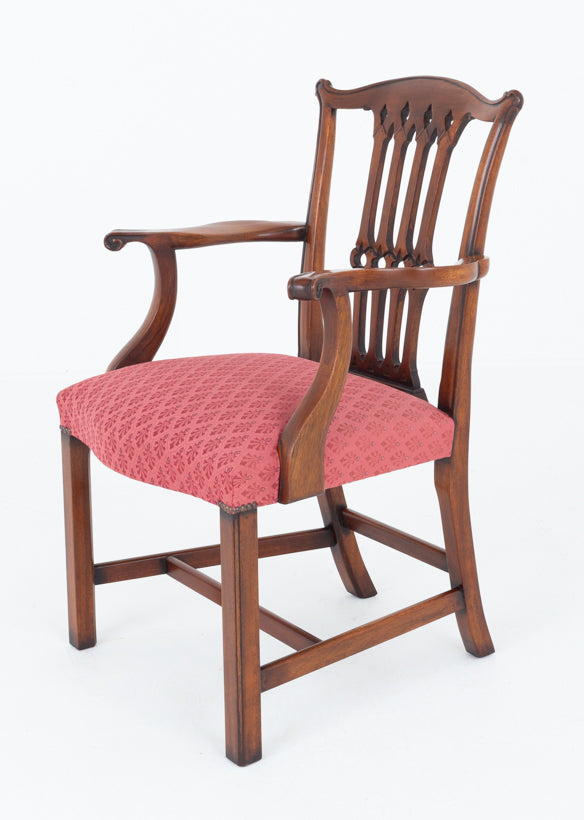 Set of 10 Mahogany Chippendale revival Chairs