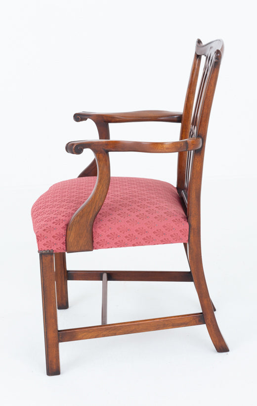 Set of 10 Mahogany Chippendale revival Chairs
