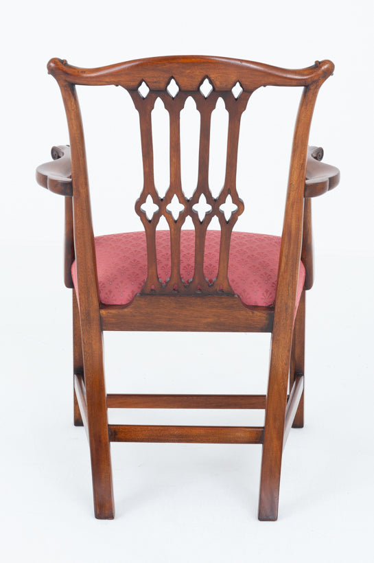 Set of 10 Mahogany Chippendale revival Chairs