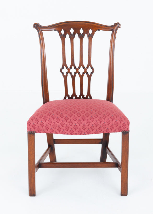 Set of 10 Mahogany Chippendale revival Chairs