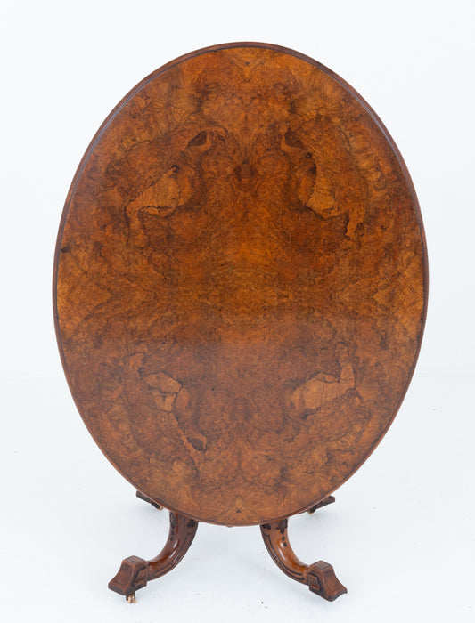 Victorian Burr Walnut Loo Table