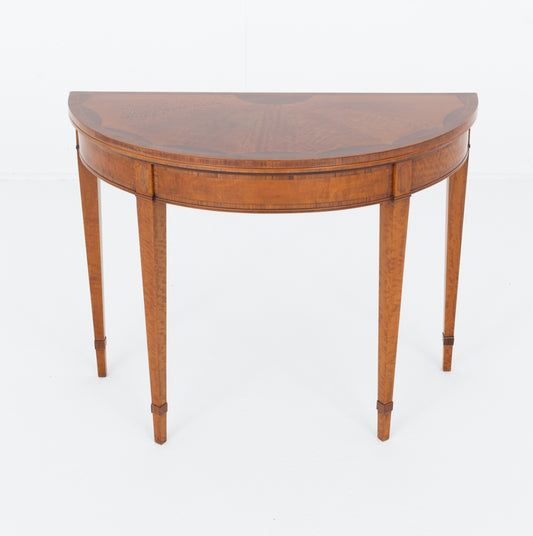 Hepplewhite Style Satinwood Card Table