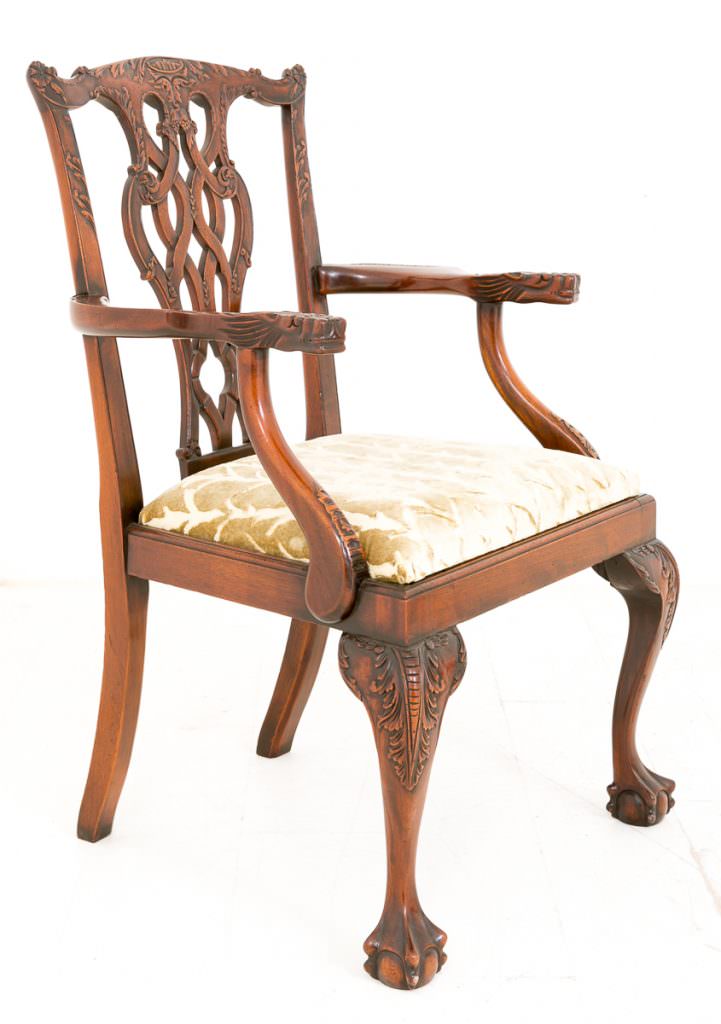 Pair of Chippendale style Arm chairs