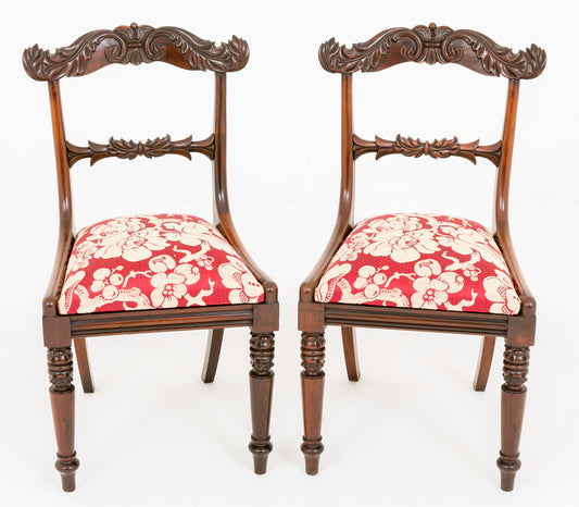 Stunning Pair of Regency Rosewood Chairs