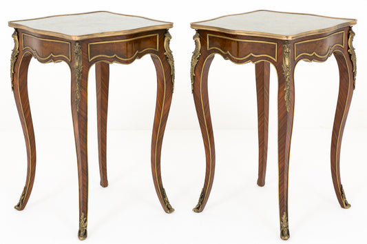 Pair of French Rosewood End Tables.
