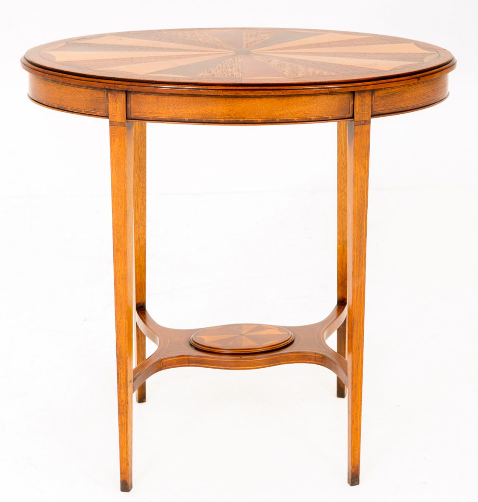 Sheraton Revival Oval Mahogany Occasional Table