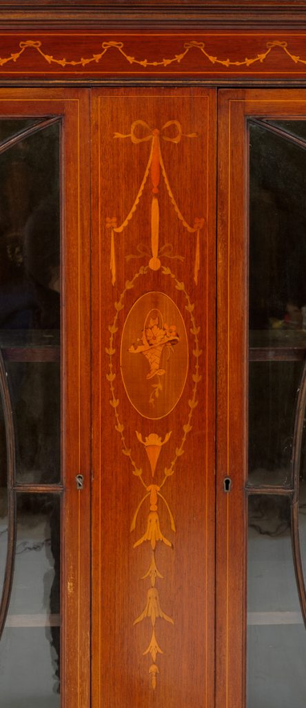 Mahogany Sheraton Revival Display Cabinet