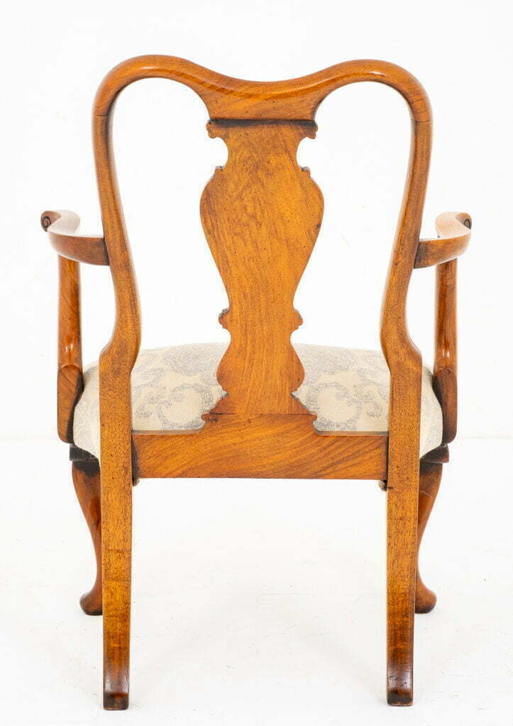 Walnut Queen Anne Style Childs Chair