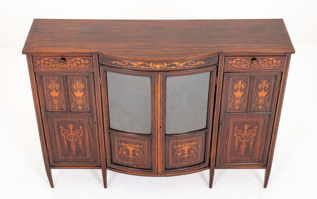 Superb Edwards and Roberts Sheraton Revival Inlaid Side Cabinet