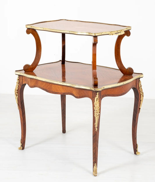 Elegant Satinwood and Ormolu Mounted Etagere