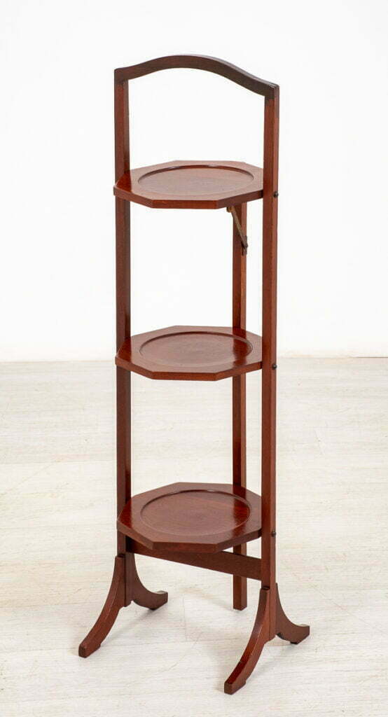 Mahogany Folding Cake Stand