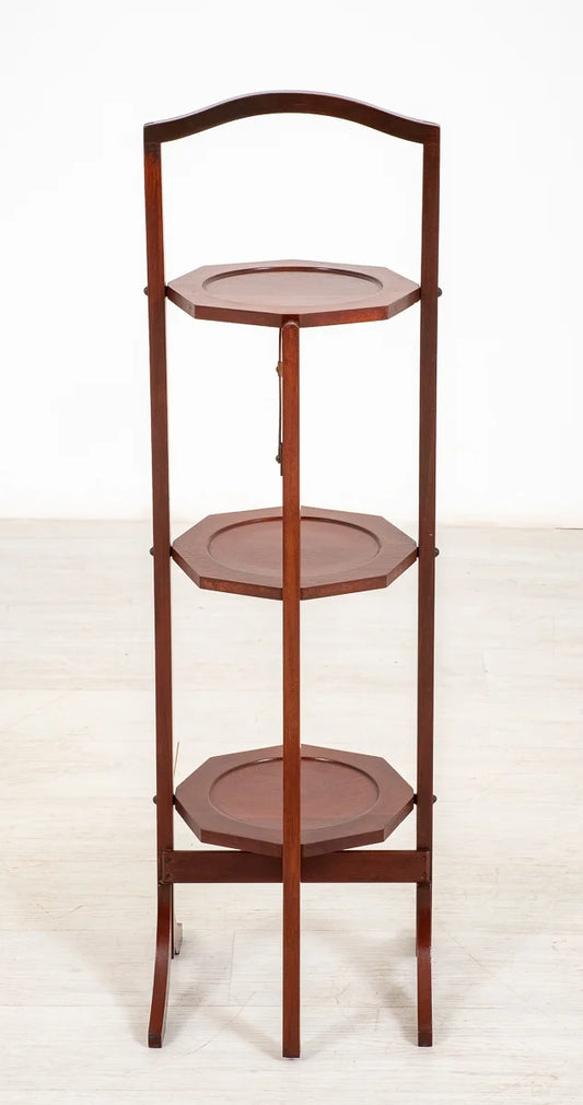 Mahogany Folding Cake Stand
