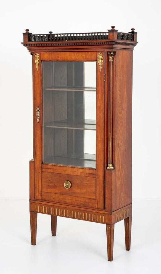 French Empire Style Mahogany Display Cabinet
