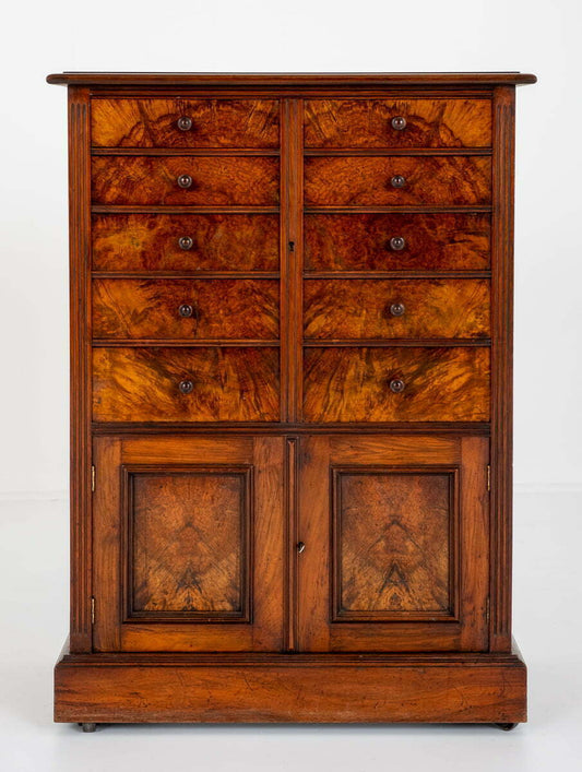Victorian Burr Walnut Cabinet.