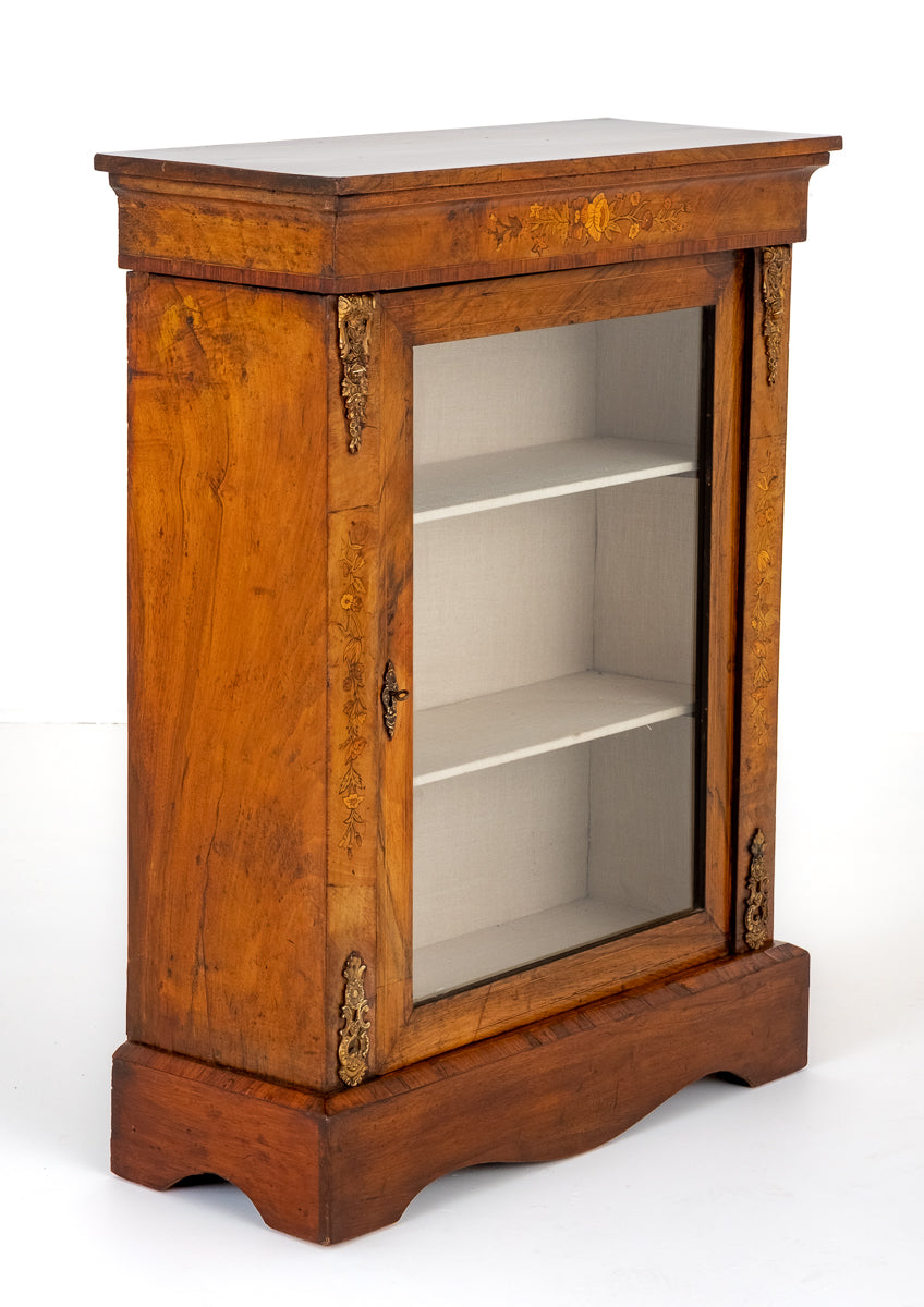 Victorian and Walnut Inlaid Pier Cabinet