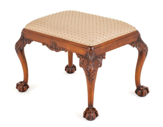 Chippendale Style Mahogany Stool