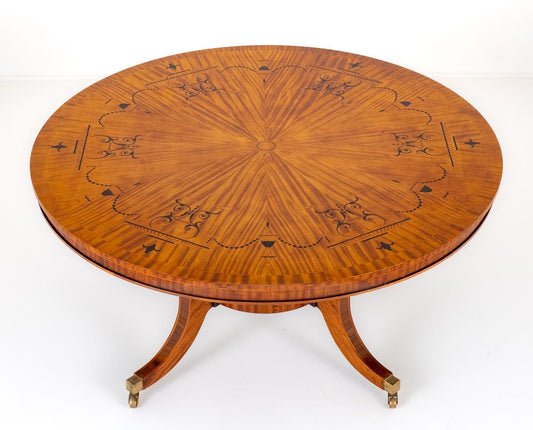 Regency Revival Satinwood Centre Table
