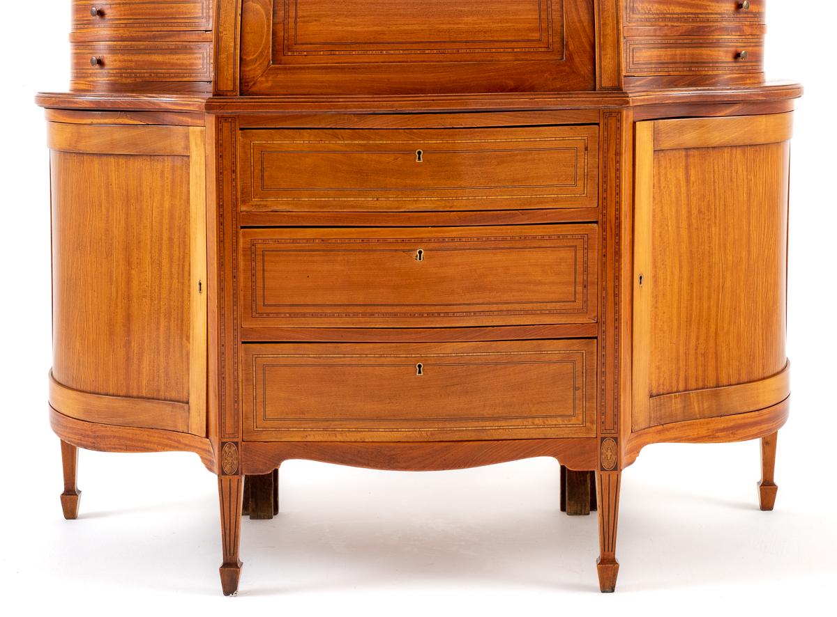 Stunning Satinwood Bureau Cabinet
