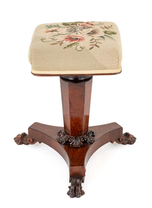 William IV Rosewood Piano Stool