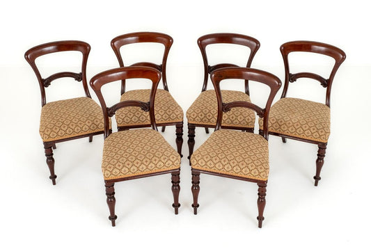 Set of 6 Mahogany Victorian Dining Chairs