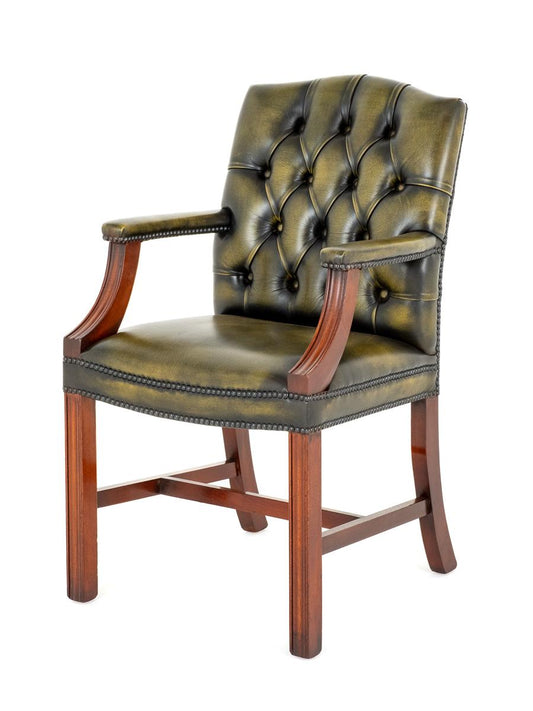 Mahogany and Leather Desk Chair