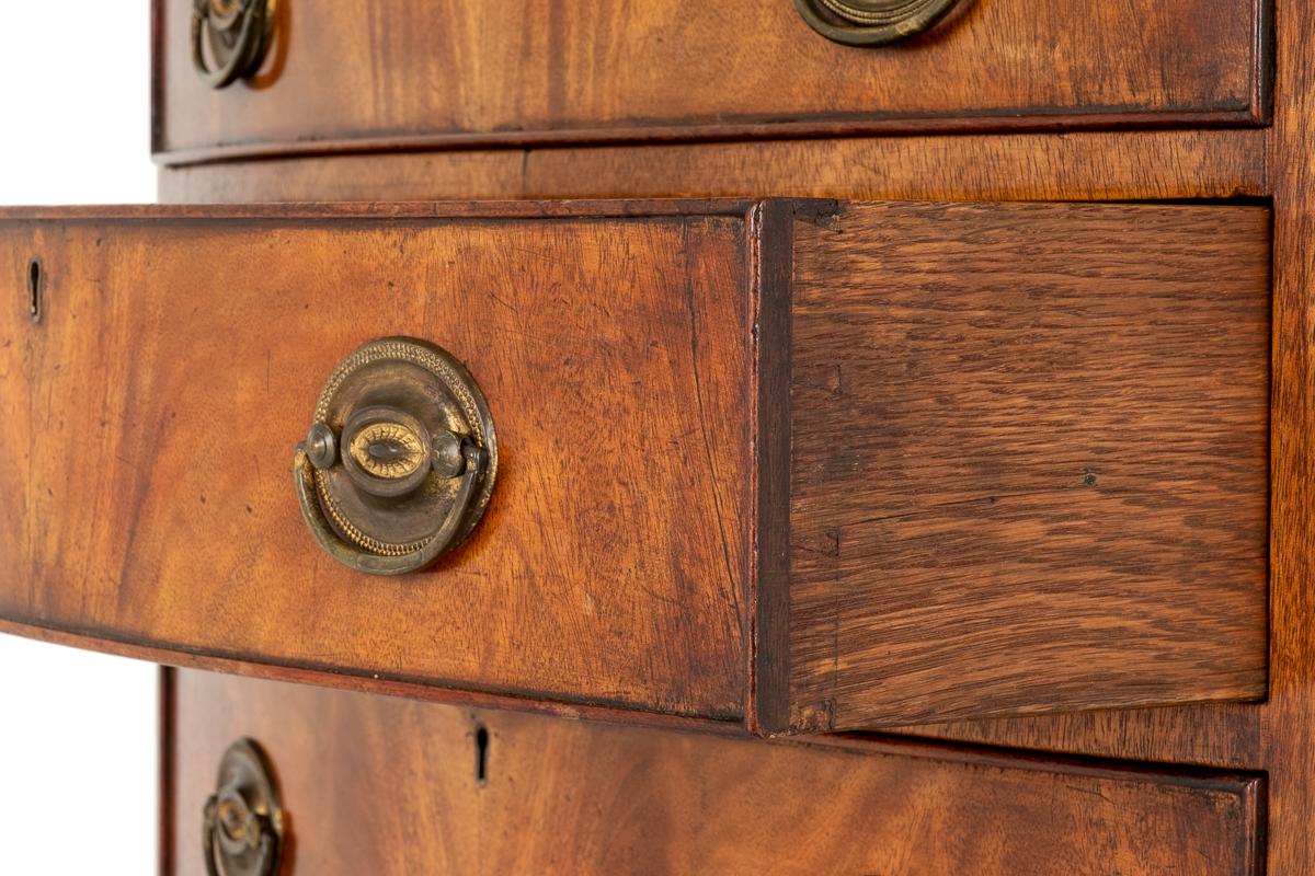 Elegant Mahogany Regency Style Bow Chest of Drawers