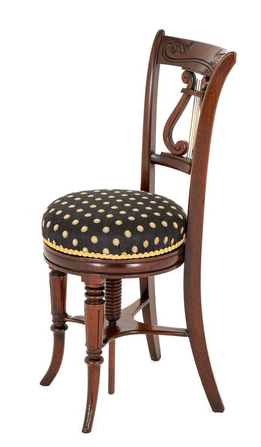 William IV Mahogany Revolving Piano Stool